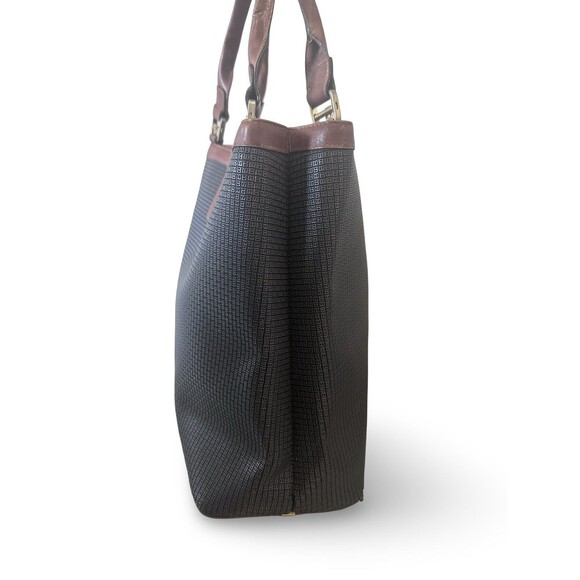 Bally Vintage Embossed B Canvas Tote with Leather Trim - Made in Italy - Picture 3 of 16